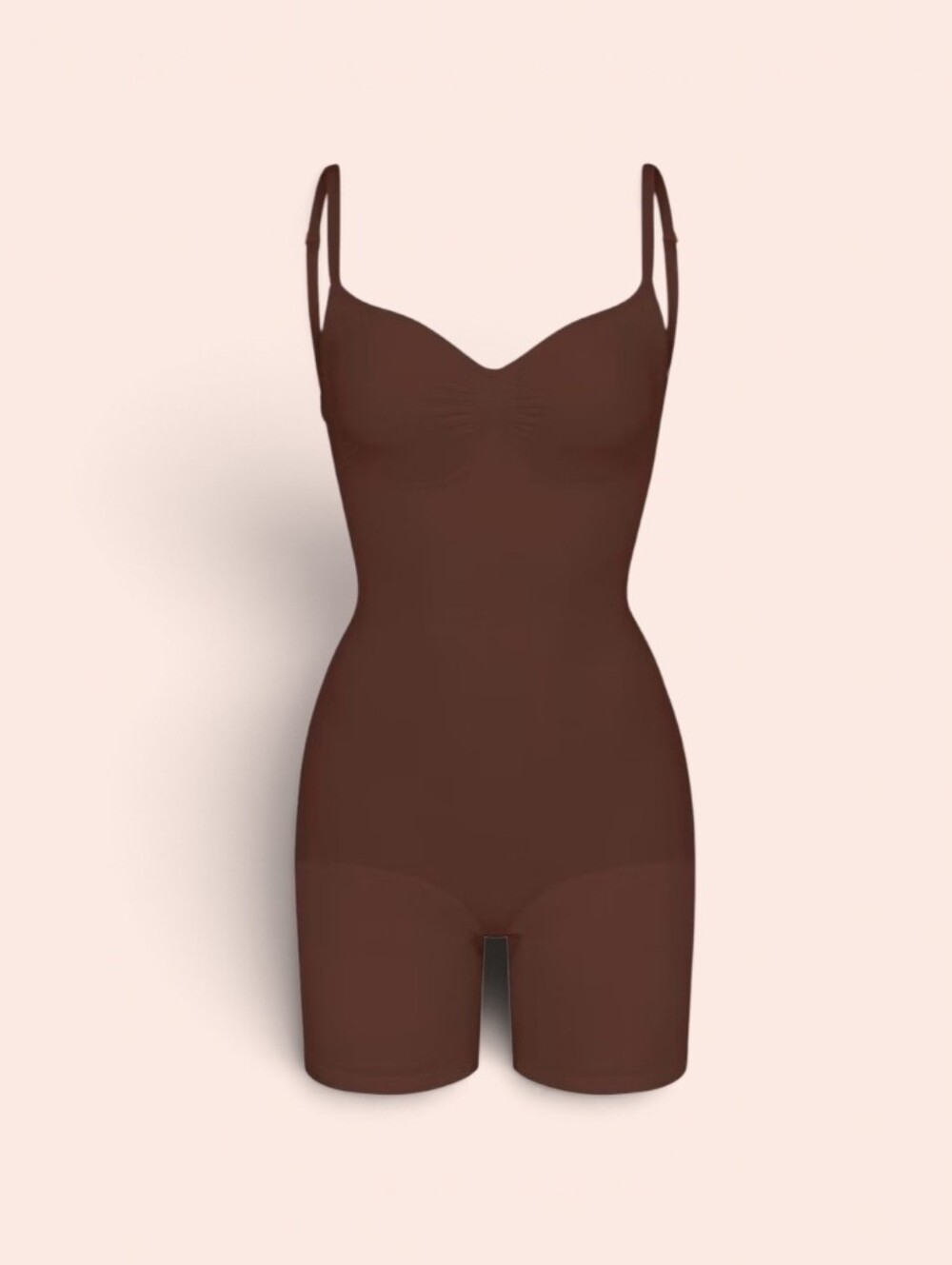 SKIMS NWOT Med Seamless Sculpt Low Back Mid Thigh Bodysuit - Color: Cocoa